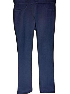 Tahari Stretch Skinny Leg Pull on Black Legging Slacks Pants Trousers Size 4